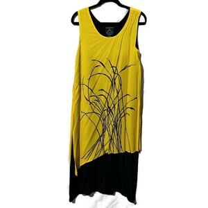 Shopping w/ Anthony Marc Hankins Women's Yellow Sleeveless Maxi Dress Sz Medium